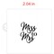 Miss to Mrs Cookie & Craft Stencil | CM149 by Designer Stencils | Cookie Stencils for Royal Icing, Airbrush, Dusting Powder |